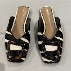 Sam Edelman Zebra-print Slip-ons with Buckle Mule